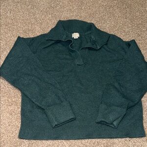 a new day Teal Cowl Neck Sweater